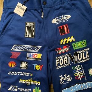 Moschino Blue Graphic Sweatpants